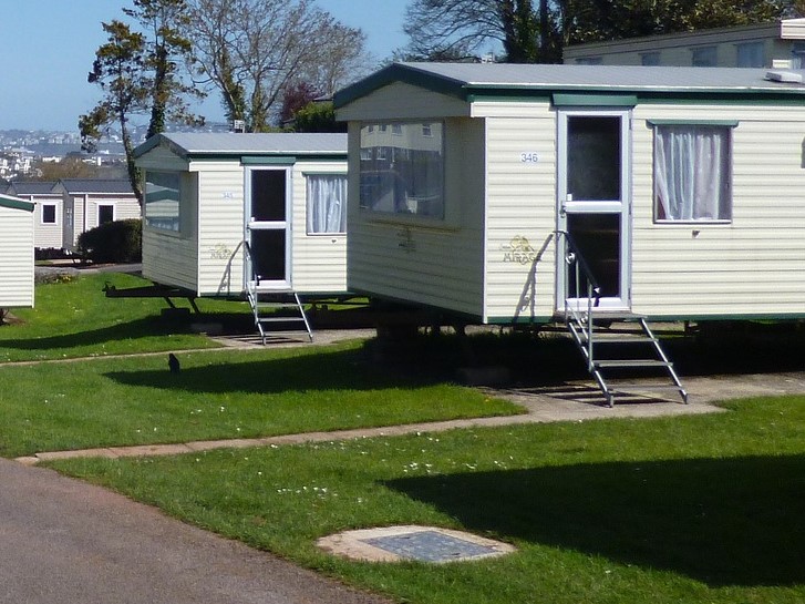 Mobile homes in a caravan park