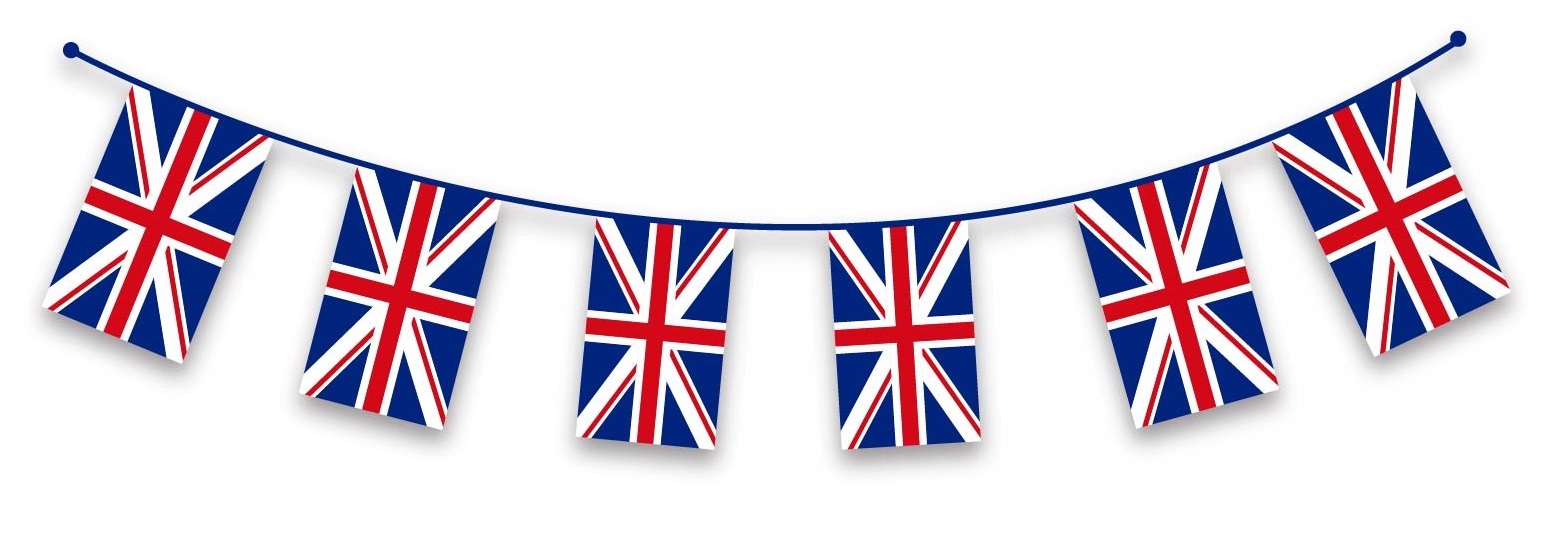 A line of Union Jack flags