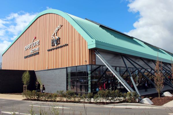 Hart Leisure Centre from the right hand side