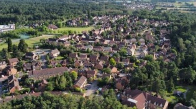 Aerial view of housing