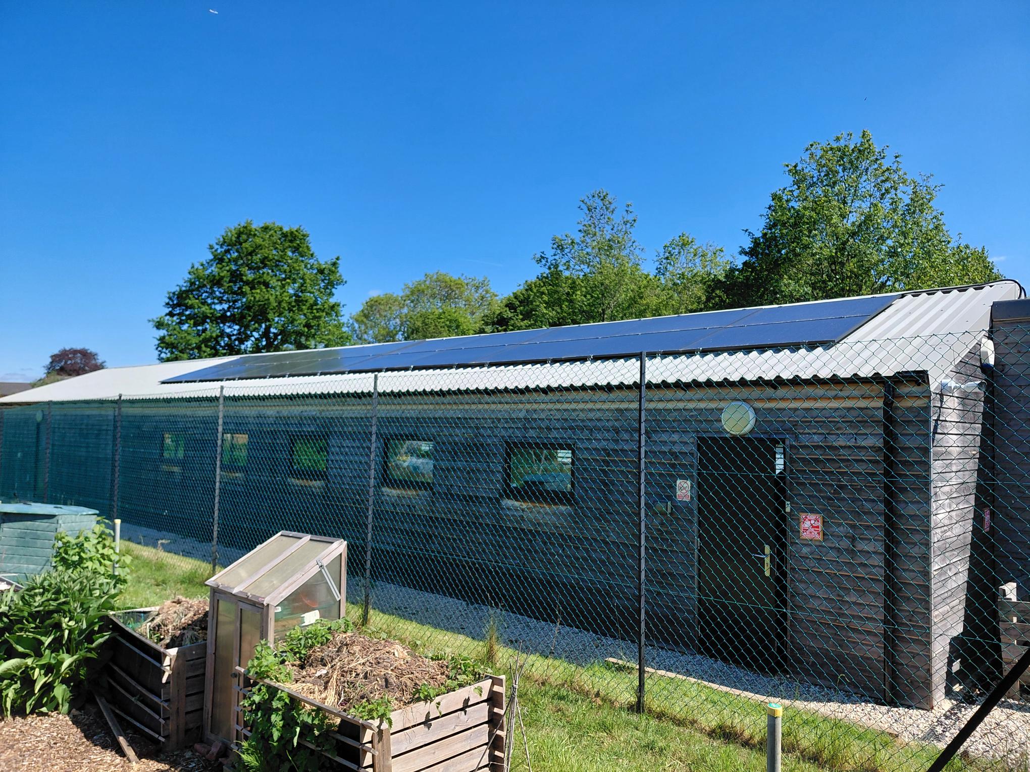 Solar panels on Men's Shed