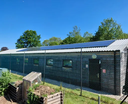 Solar panels on Men's Shed