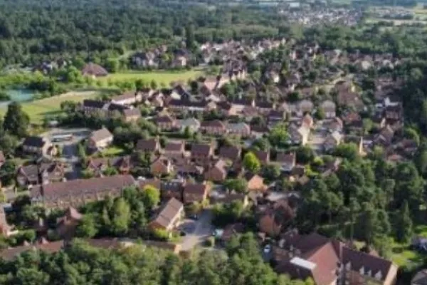 Aerial view of housing