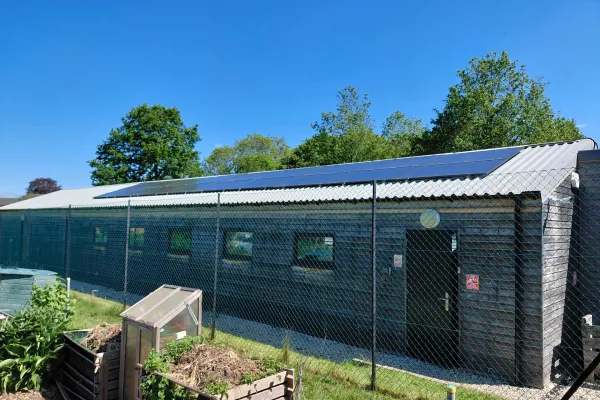 Solar panels on Men's Shed
