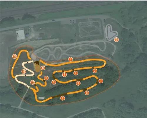 Orange tracks showing the new bike tracks on a map