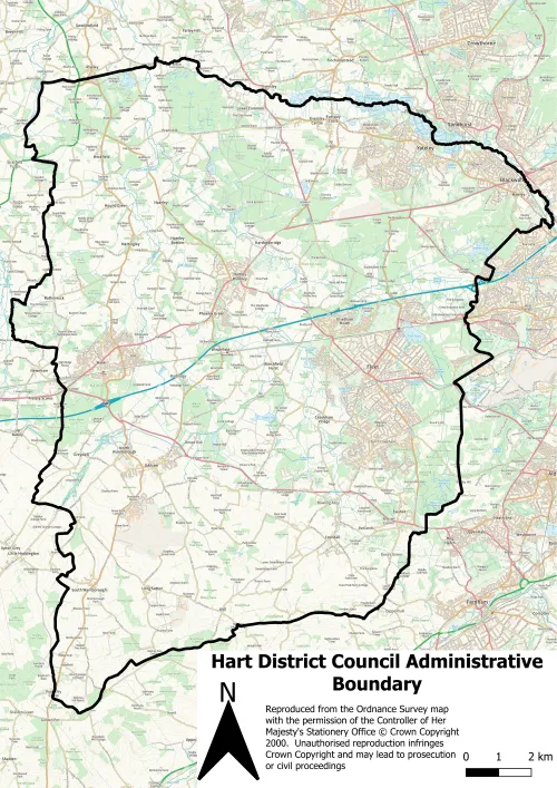 Map of Hart district