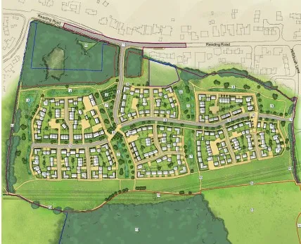 Plan showing proposed indicative layout of development
